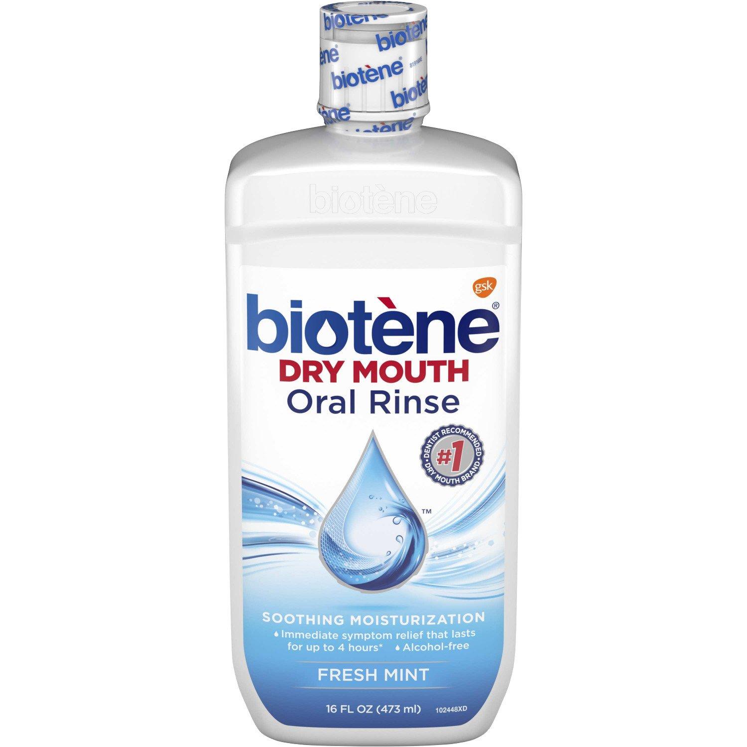 Khô miệng- Khó nuốt: dung dịch súc miệng BIOTENE 