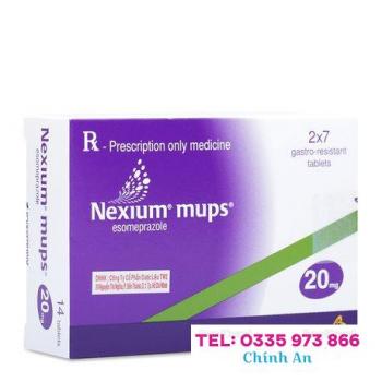 Nexium Mups Esomeprazole 20mg (2 vỉ x 7 viên/hộp)